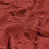 Motti Woven Tufted Stripe 140cm x 180cm Throw Red Clay