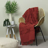 Motti Woven Tufted Stripe 140cm x 180cm Throw Red Clay