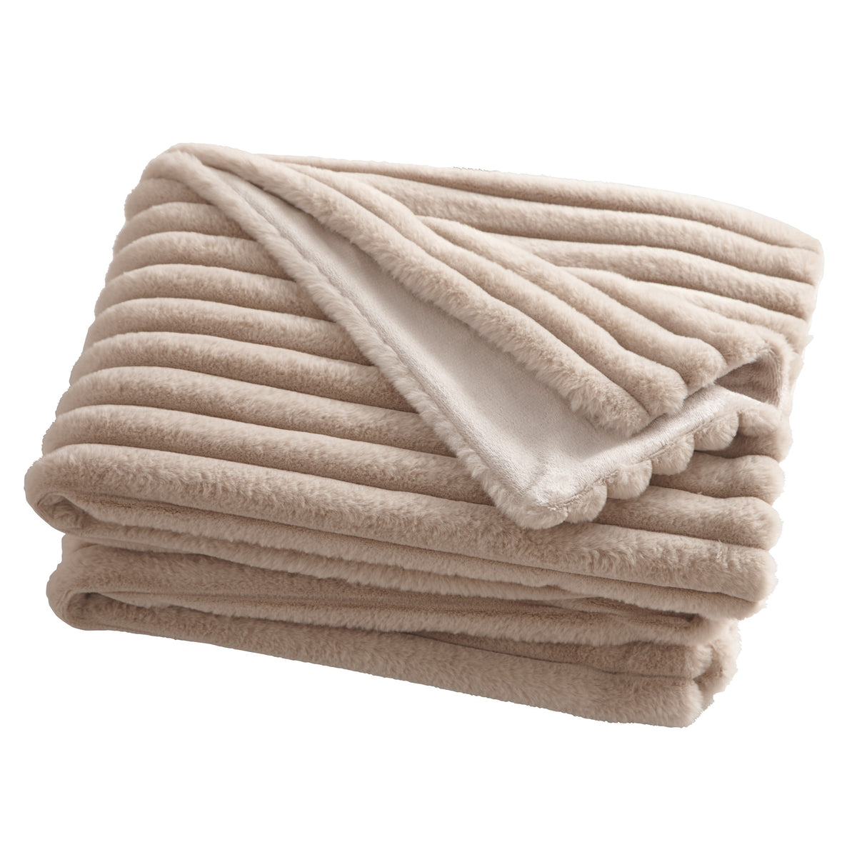 Appletree Morritz Faux Fur 130cm x 180cm Bedspread Natural