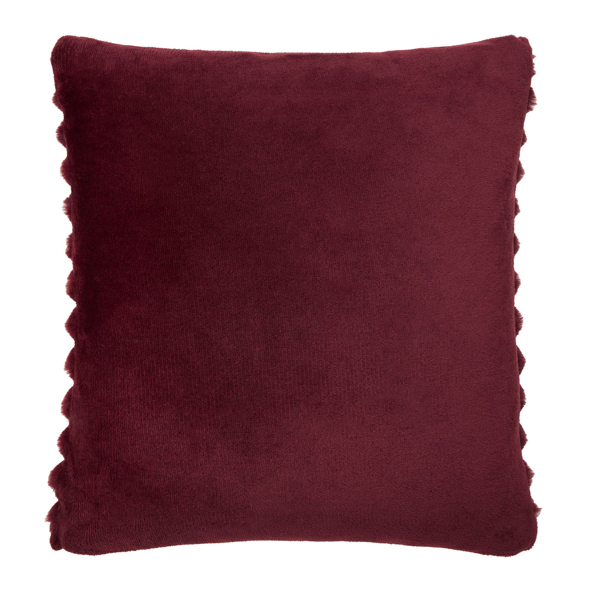 Appletree Morritz Faux Fur 43cmx43cm Filled Cushion Burgundy