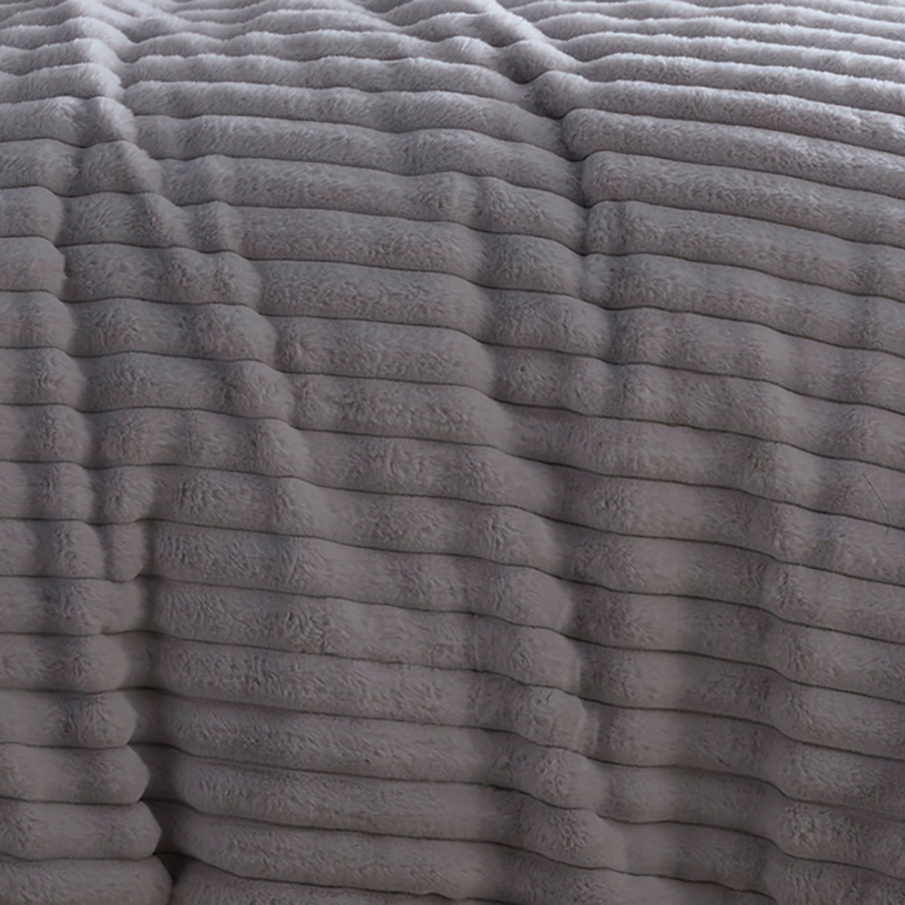 Appletree Morritz Faux Fur Duvet Cover Bedding Set Grey