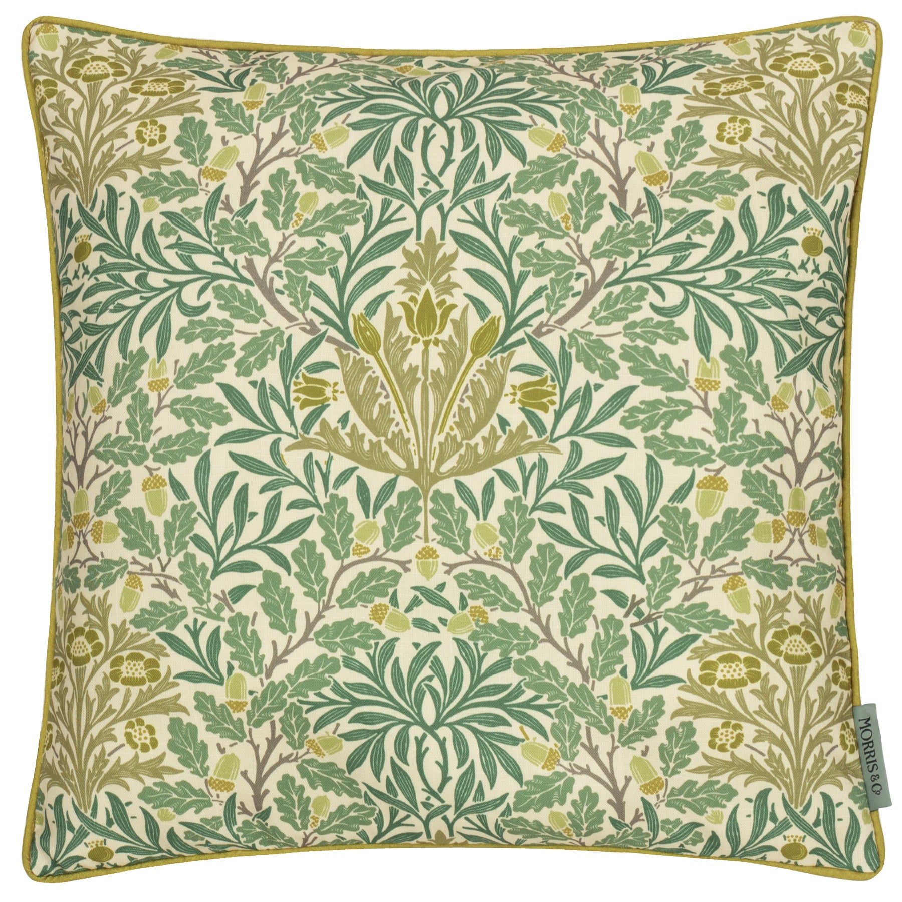 Morris & Co. Multi Acorn Printed Outdoor 45cm x 45cm Filled Cushion Sage Stone
