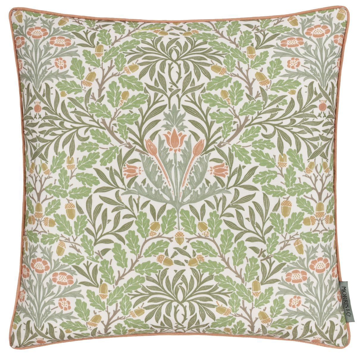 Morris & Co. Multi Acorn Printed Outdoor 45cm x 45cm Filled Cushion Stone Sage