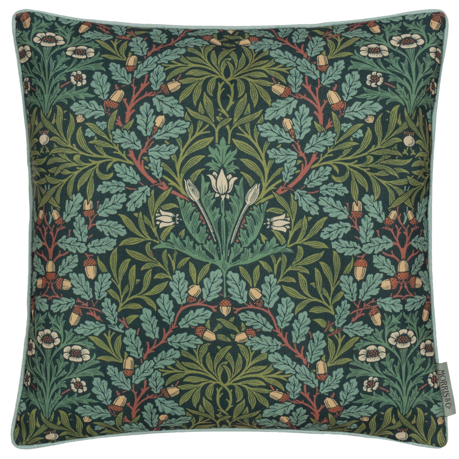Morris & Co. Multi Acorn Printed Outdoor 45cm x 45cm Filled Cushion Thyme Forest