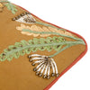 Mushroom Dell Embroidered Cotton Filled Cushion 45cm x 45cm Autumn Gold
