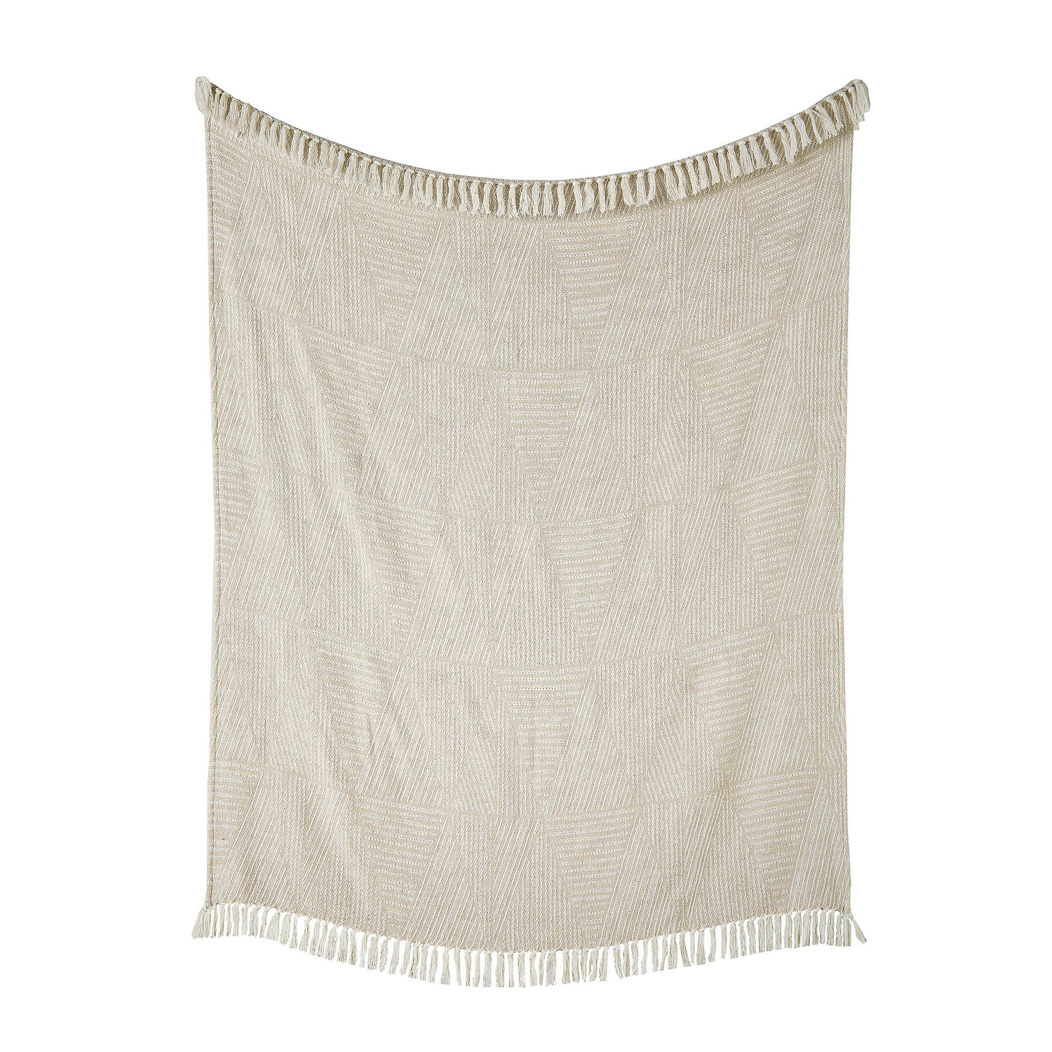 Appletree Myan Textured Geometric Throw 130cm x 180cm Natural