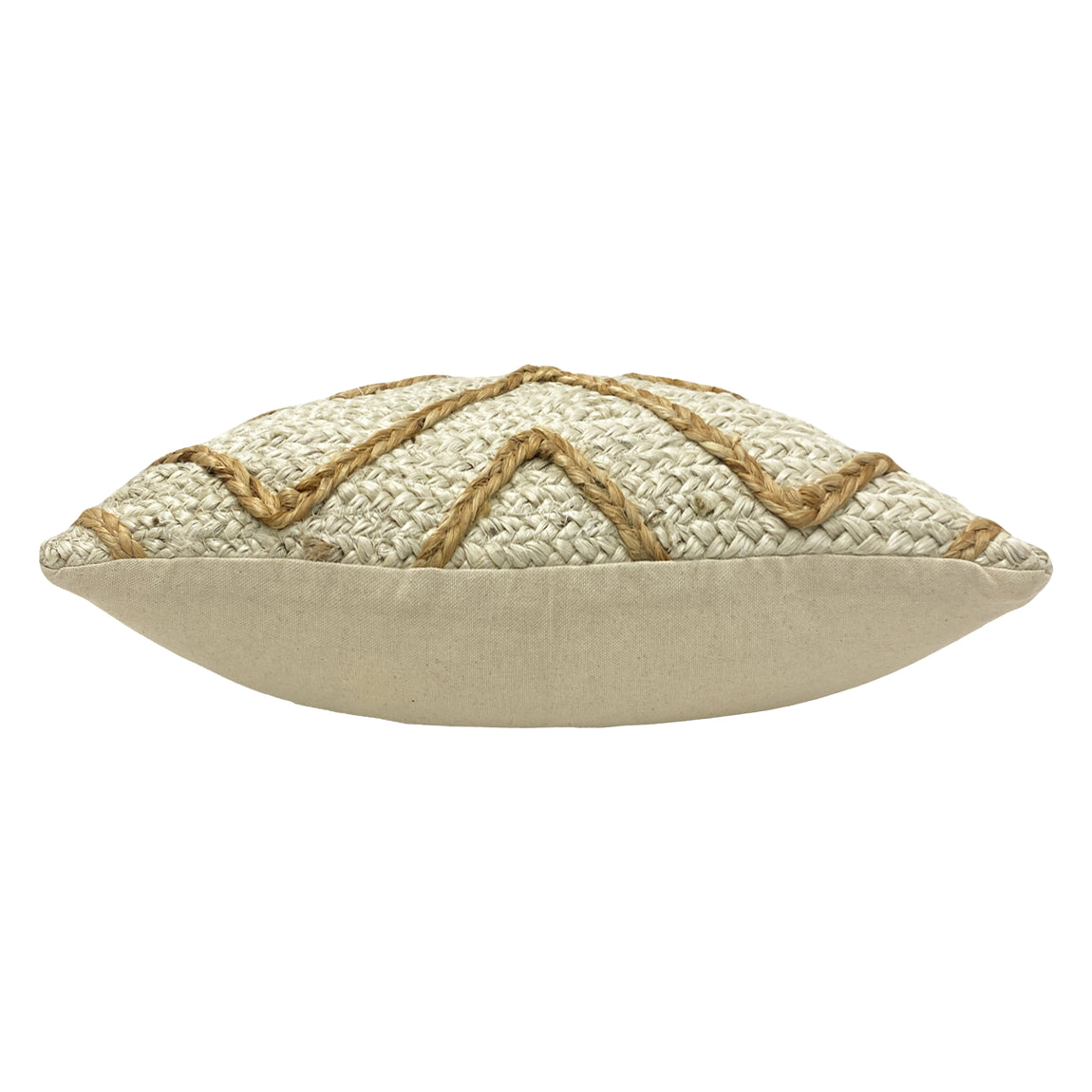furn. Mynu Braided Jute 30cm x 50cm Filled Boudoir Natural