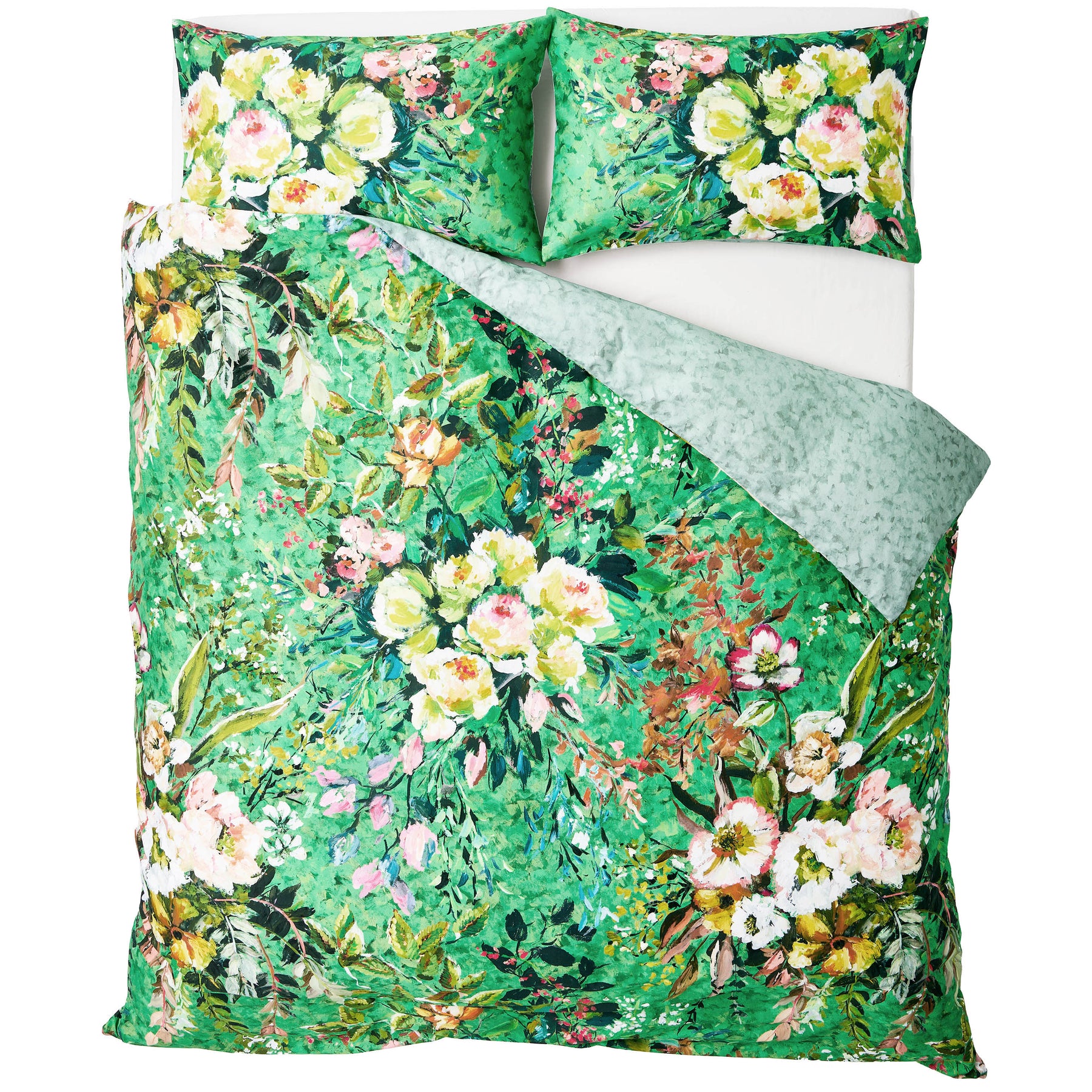 Designers Guild Margaretta Duvet Cover Bedding Set Emerald Green