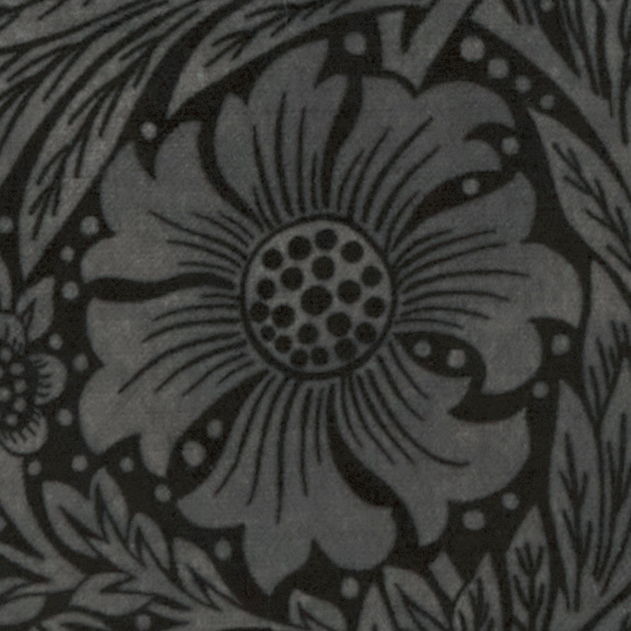 William Morris Marigold Velvet Made to Measure Roman Blind Charcoal