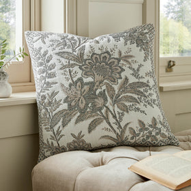 Laura Ashley Marlbrook Jacquard 45cm x 45cm Filled Cushion Truffle