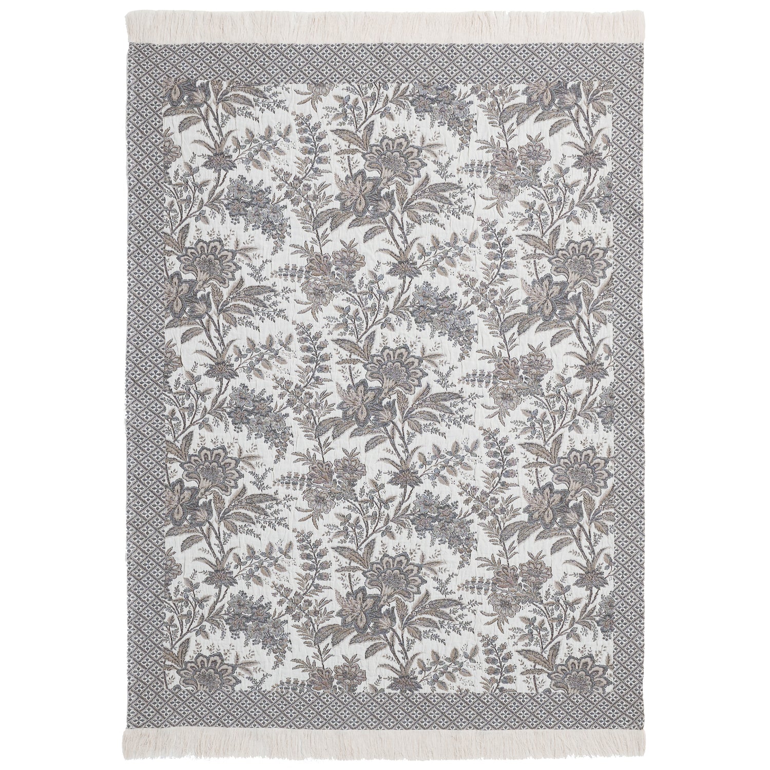 Laura Ashley Marlbrook Jacquard 120cm x 170cm Throw Truffle