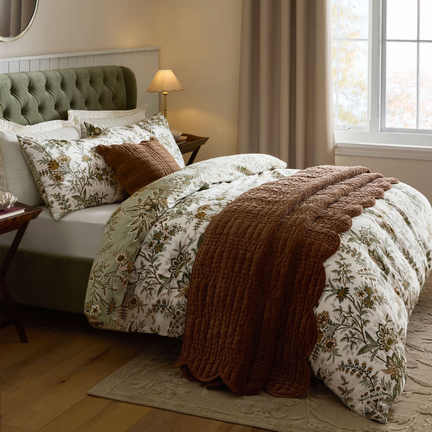 Laura Ashley Marlbrook Duvet Cover Bedding Set Sage
