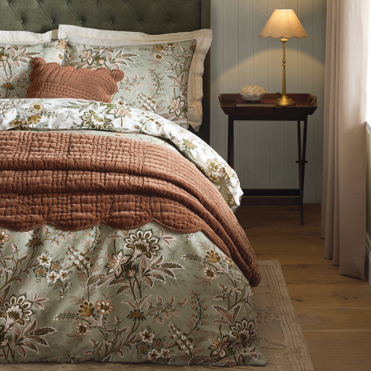 Laura Ashley Marlbrook Duvet Cover Bedding Set Sage