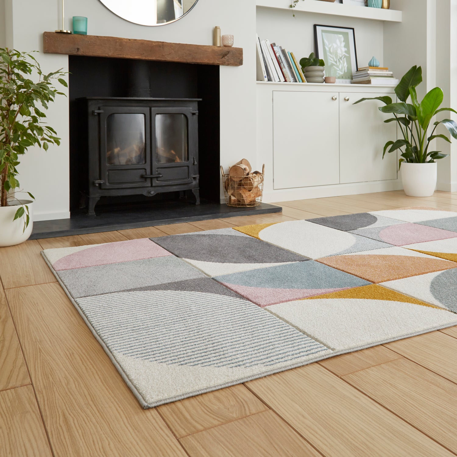 Matrix FE663 Hand Carved Rug Multi Grey