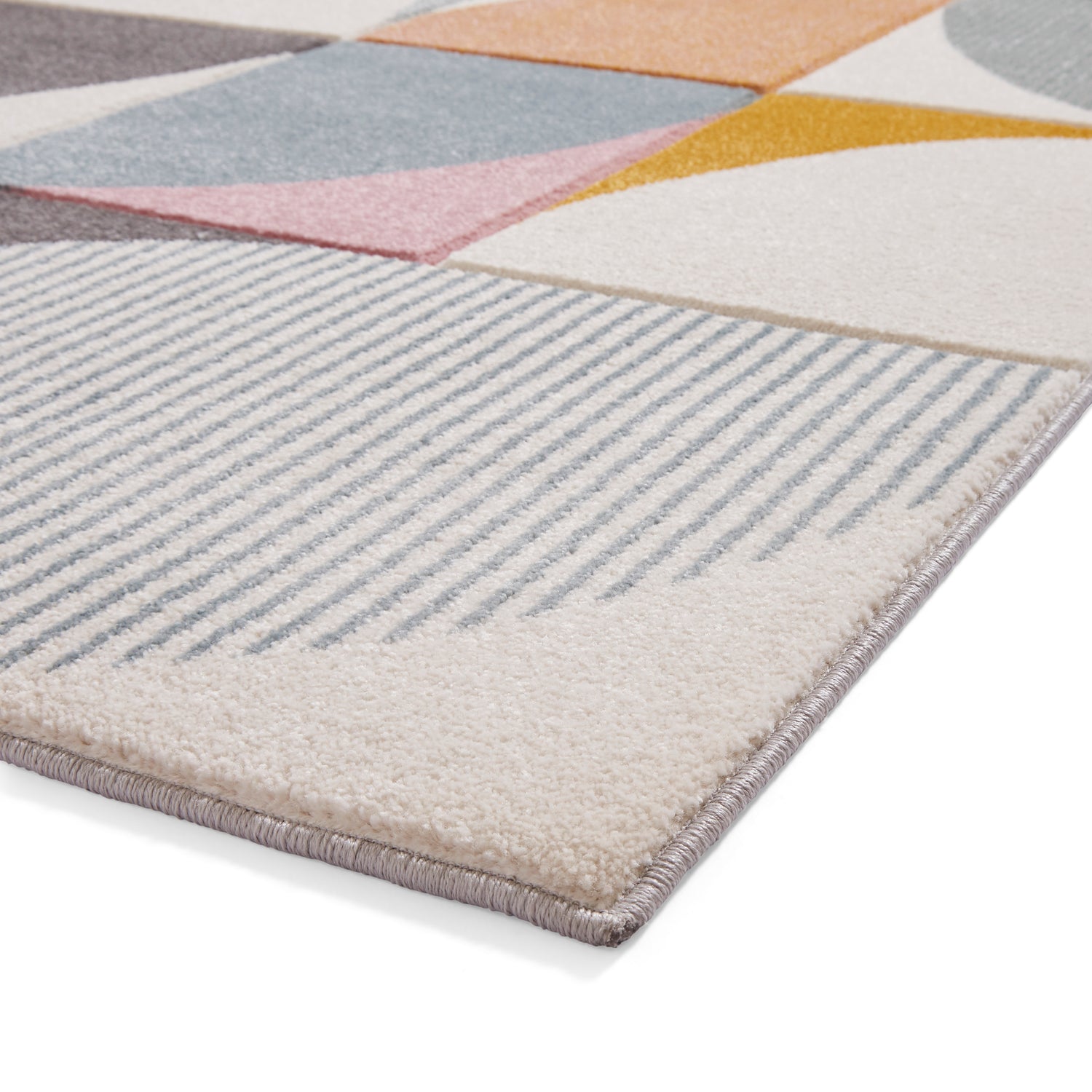 Matrix FE663 Hand Carved Rug Multi Grey
