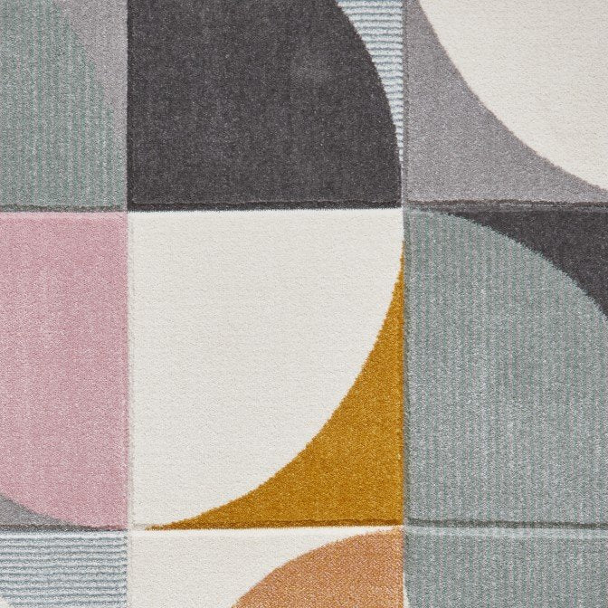 Matrix FE663 Modern Geometric Rug Multi Grey