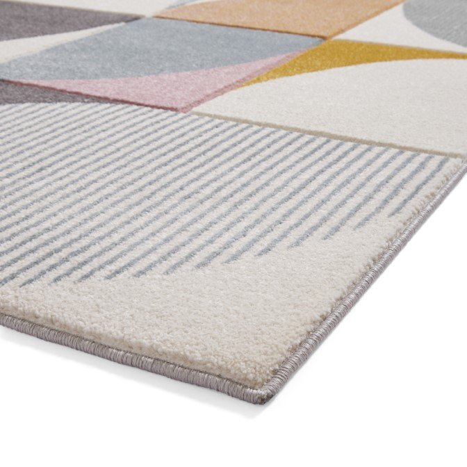 Matrix FE663 Modern Geometric Rug Multi Grey