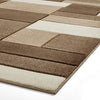 Matrix MT61 Modern Geometric Rug Beige Brown