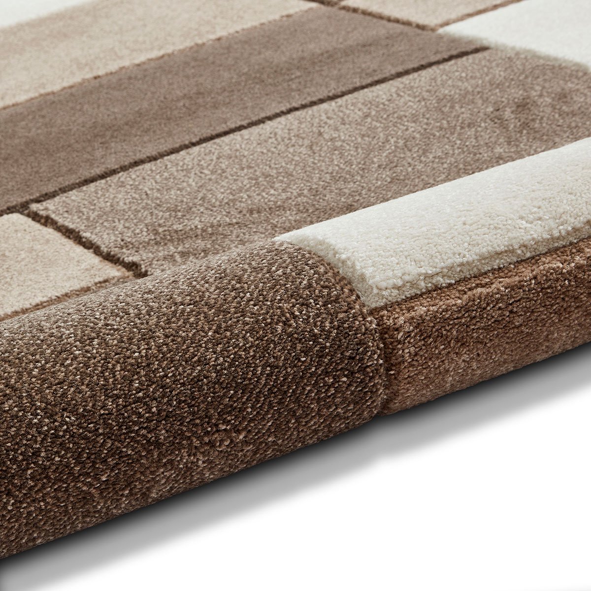 Matrix MT61 Modern Geometric Rug Beige Brown