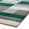 Matrix MT61 Modern Geometric Rug Grey Green