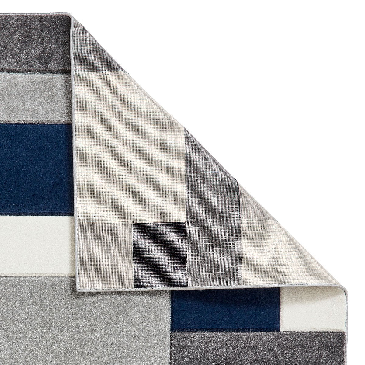 Matrix MT61 Modern Geometric Rug Grey Navy