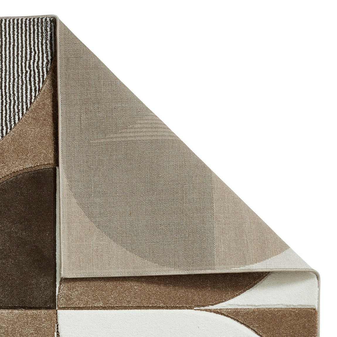 Matrix MT63 Modern Geometric Rug Beige Brown
