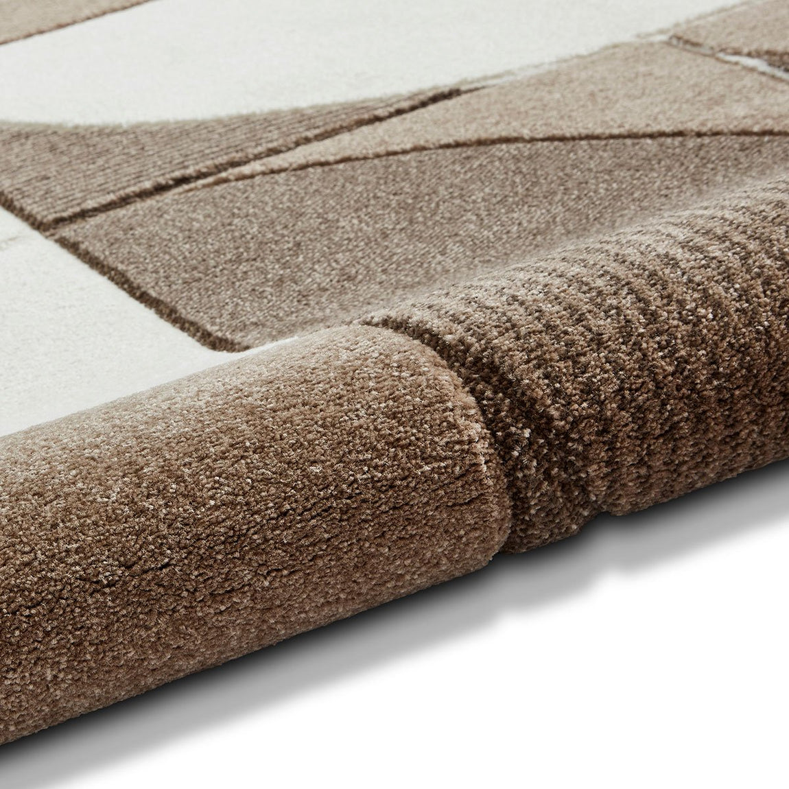 Matrix MT63 Modern Geometric Rug Beige Brown