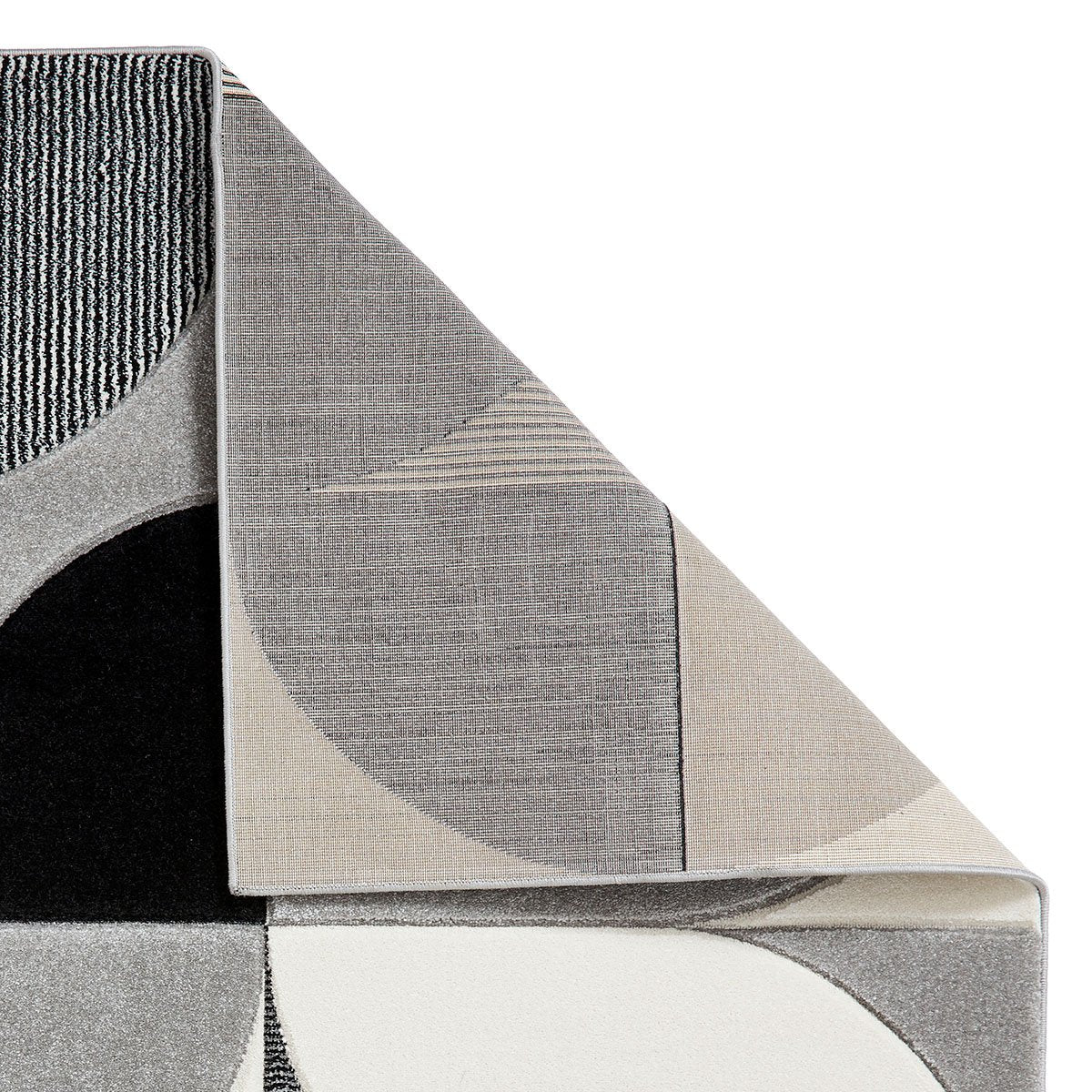 Matrix MT63 Modern Geometric Rug Grey Black