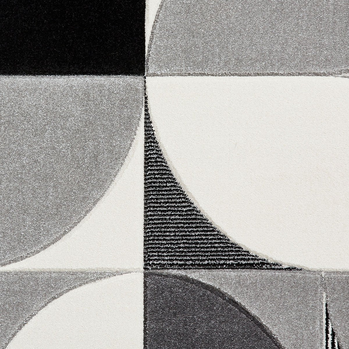 Matrix MT63 Modern Geometric Rug Grey Black