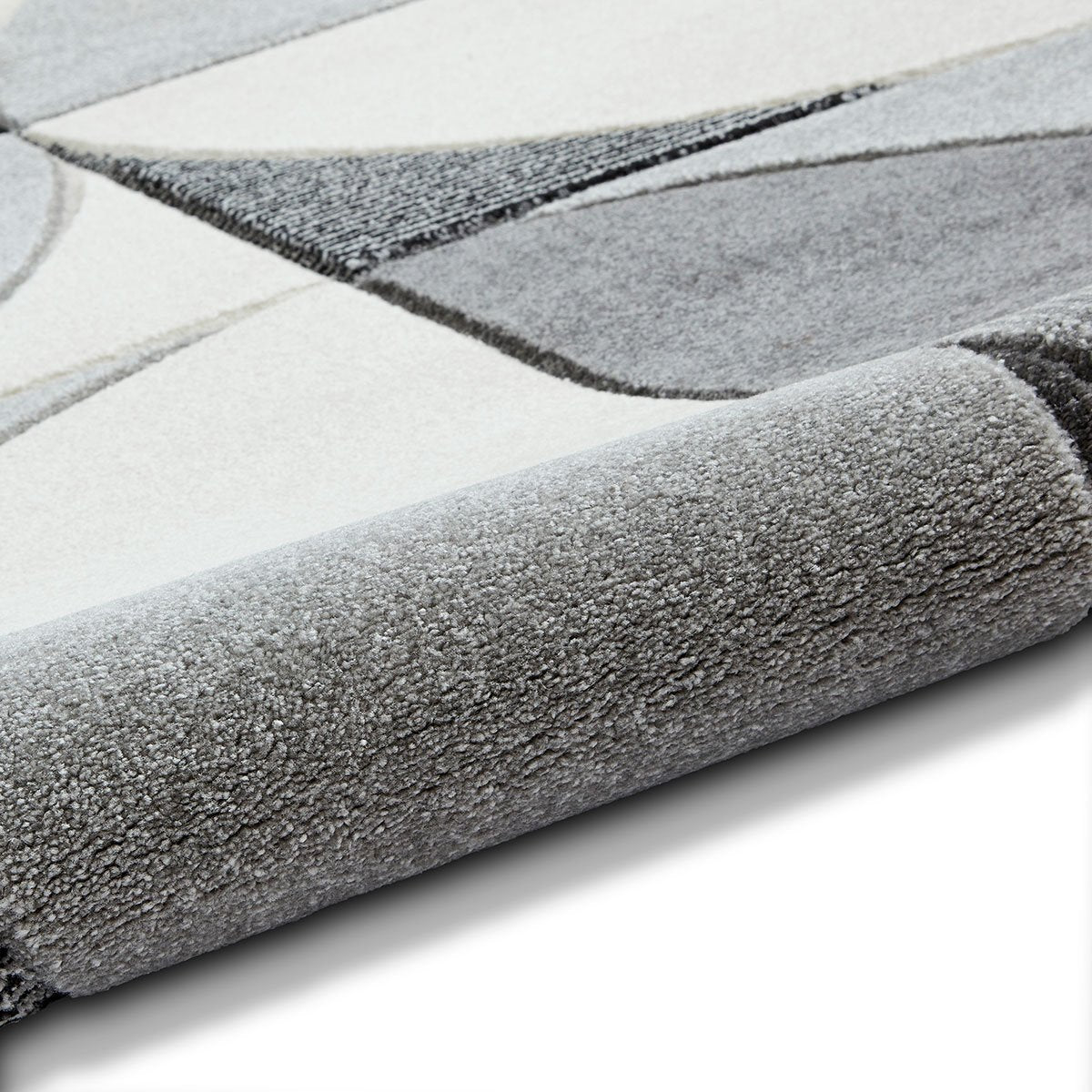 Matrix MT63 Modern Geometric Rug Grey Black