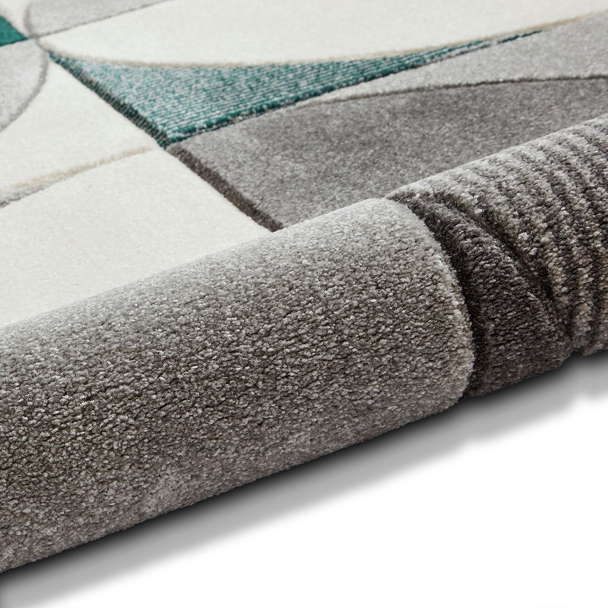 Matrix MT63 Modern Geometric Rug Grey Green
