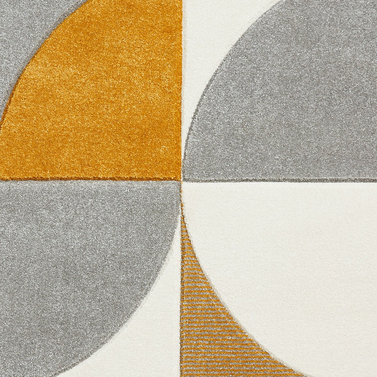 Matrix MT63 Modern Geometric Rug Grey Yellow