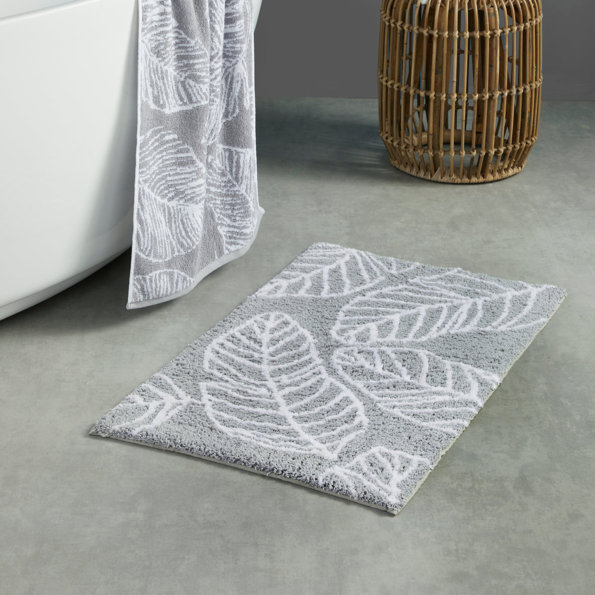 Matteo Bath Mat Grey