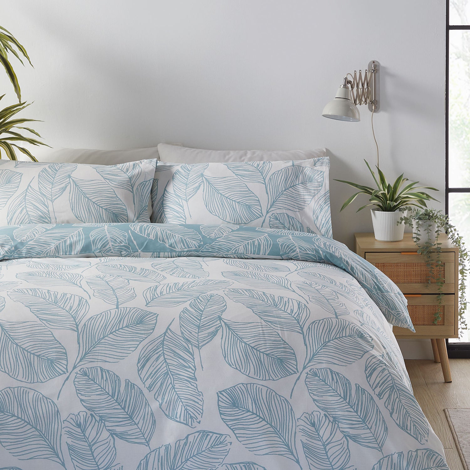 Fusion Matteo Duvet Cover Bedding Set Duckegg