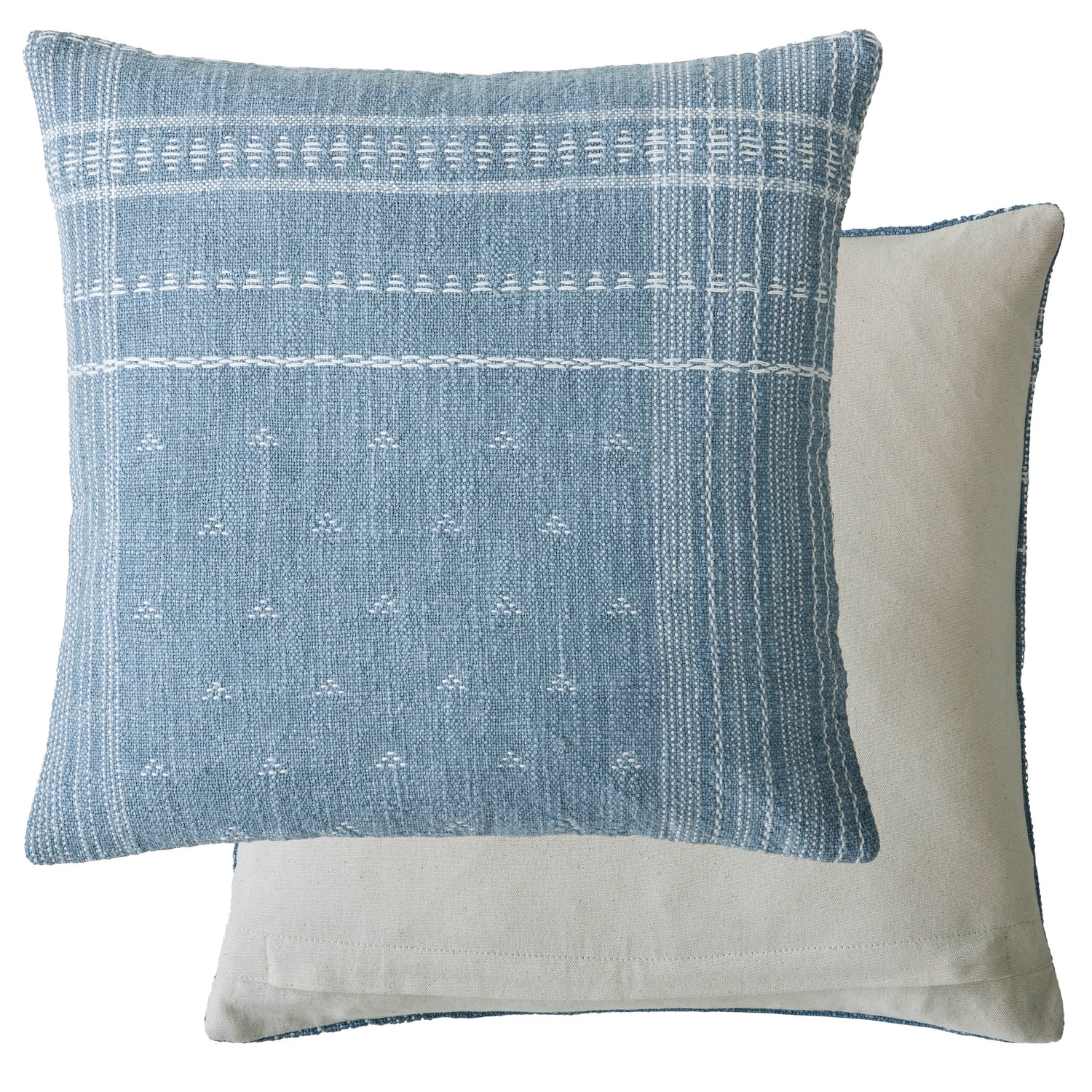 Laura Ashley Mawsley 45cm x 45cm Filled Cushion Denim Blue