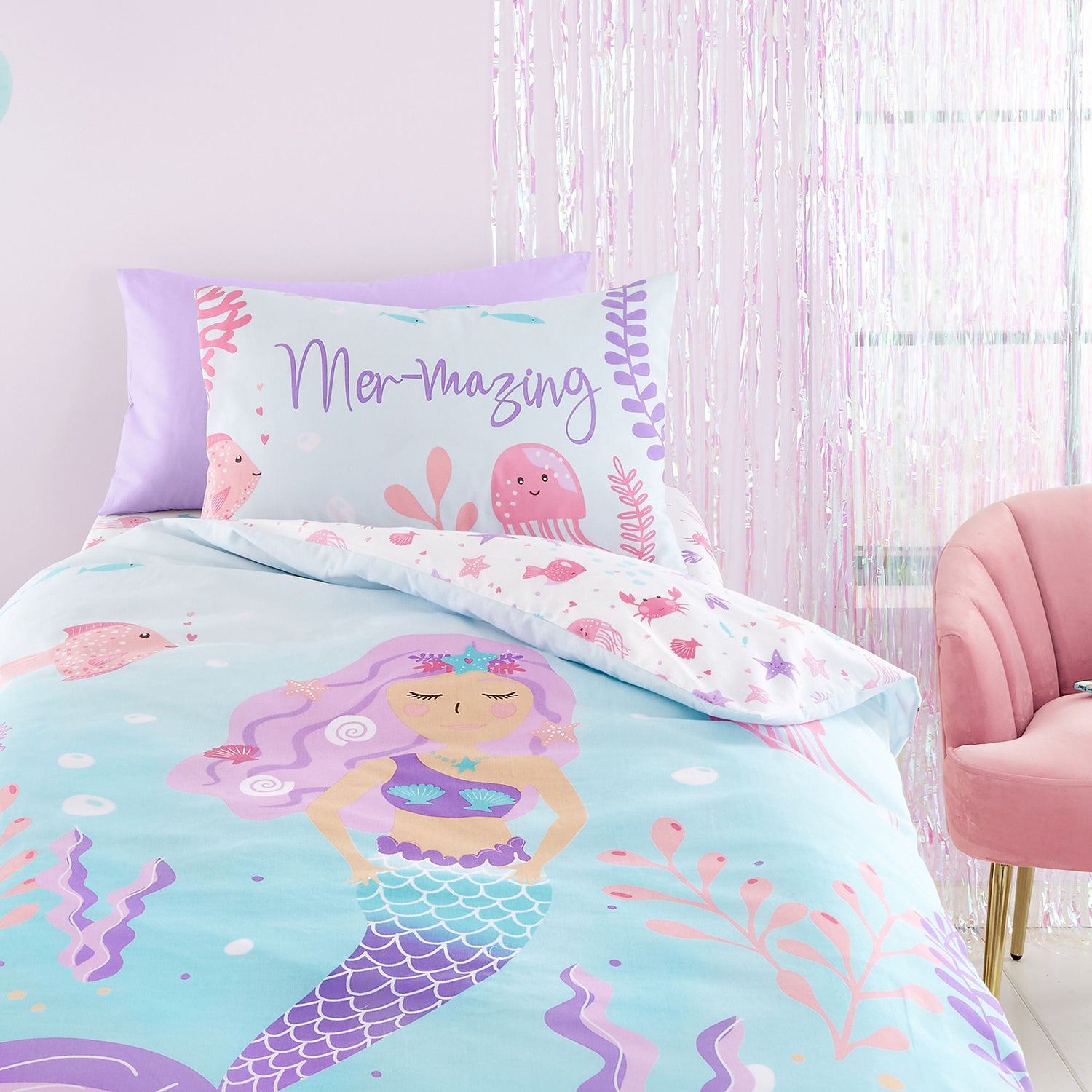 Bedlam Mermaid Vibes Duvet Cover Bedding Set Aqua