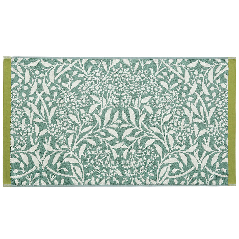 William Morris At Home Michaelmas Daisy Bath Mat 50cm x 90cm Sage