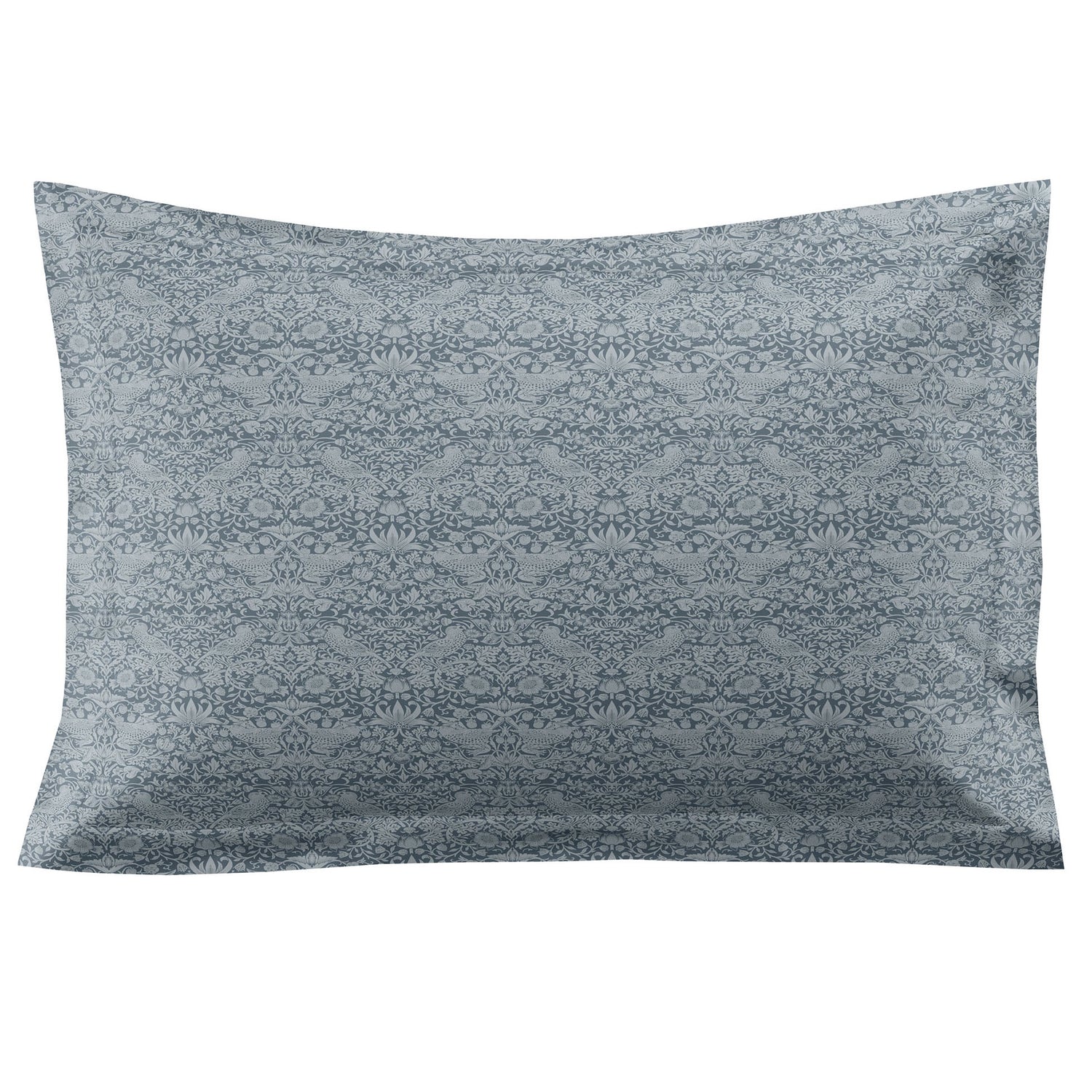 William Morris At Home Midnight Strawberrythief Pair of Oxford Pillowcases Prussian Blue