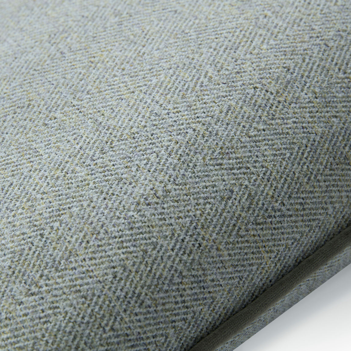 Laura Ashley Milbourne Herringbone 45cmx45cm Filled Cushion Grey Sage