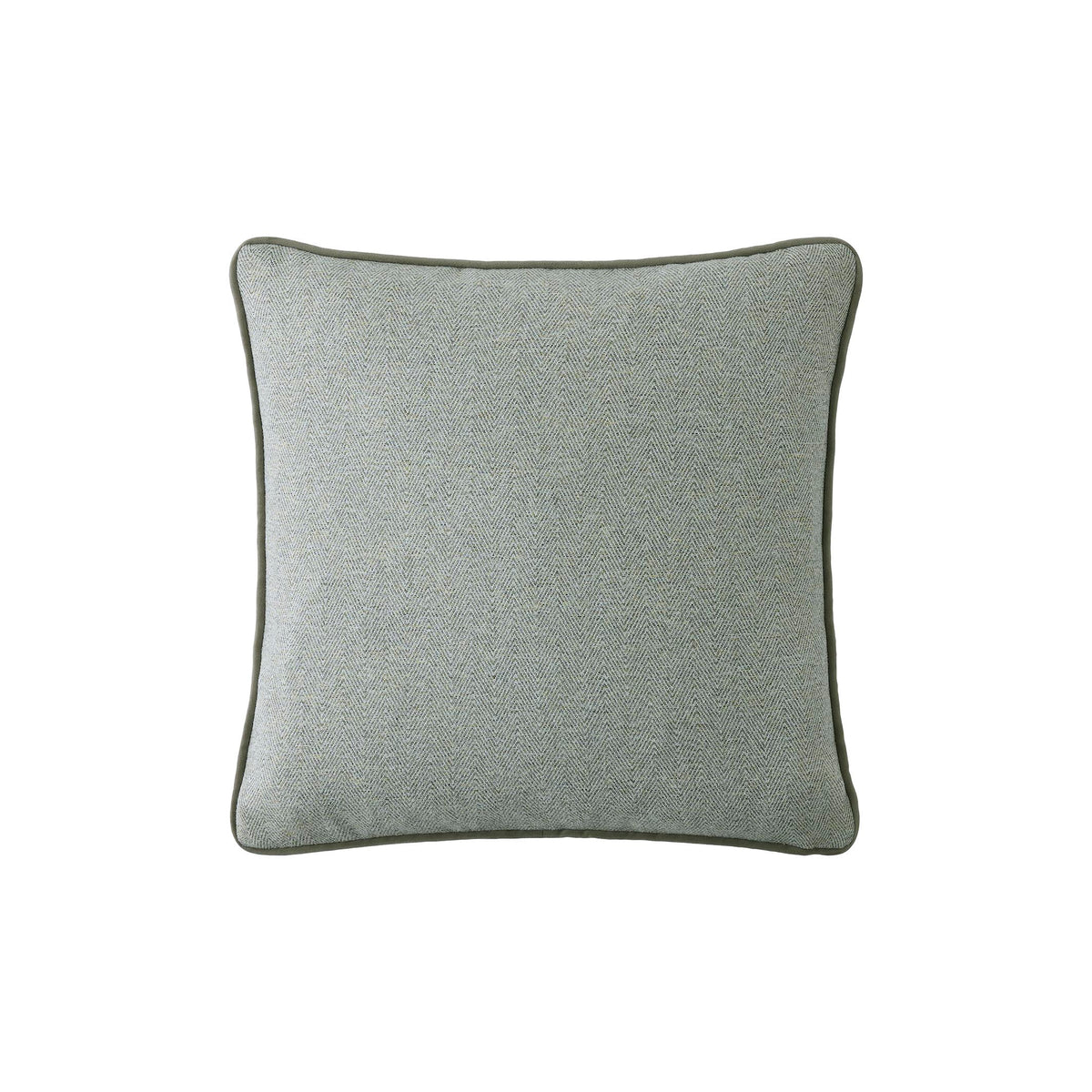Laura Ashley Milbourne Herringbone 45cmx45cm Filled Cushion Grey Sage