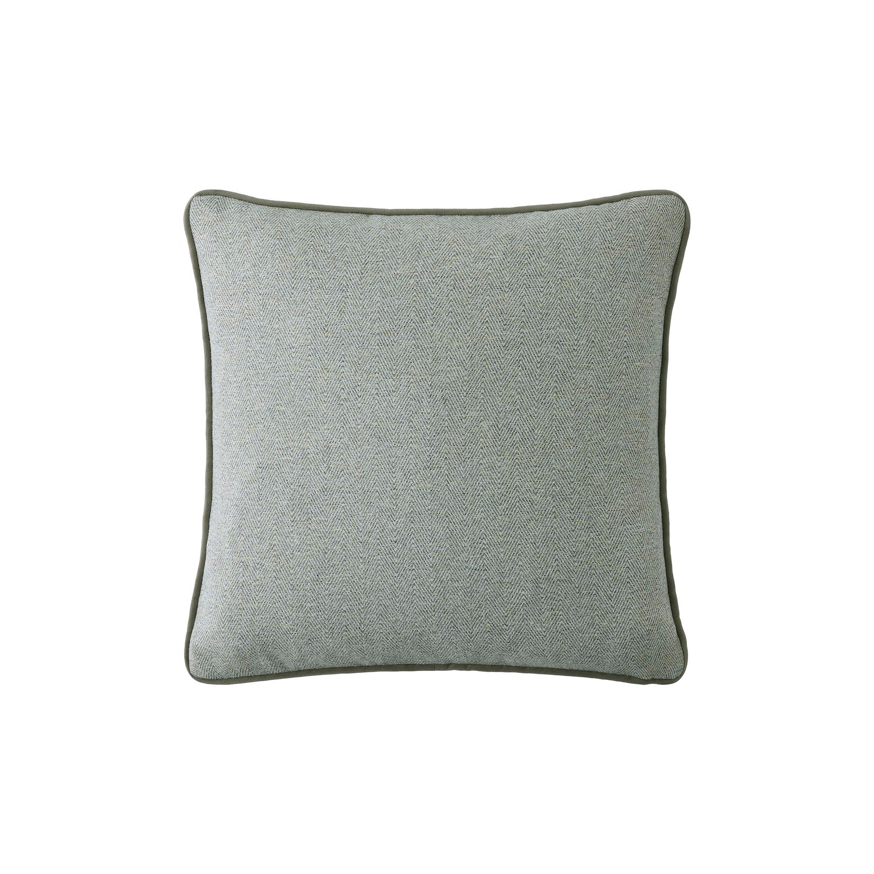 Laura Ashley Milbourne Herringbone 45cmx45cm Filled Cushion Grey Sage