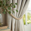 Laura Ashley Milbourne Herringbone Ready Made Eyelet Curtains Truffle-Natural