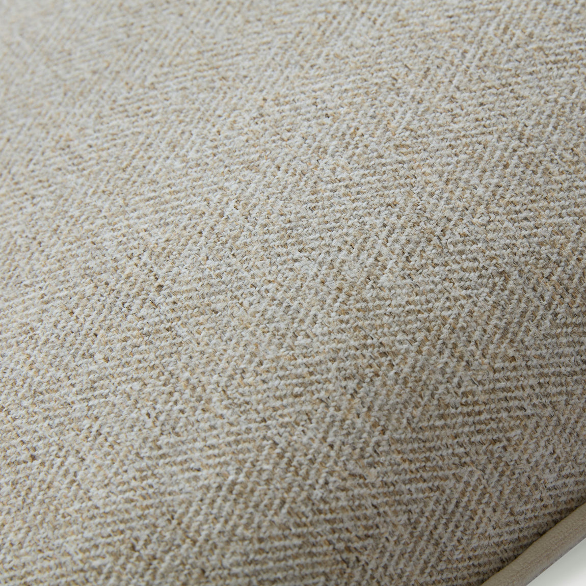 Laura Ashley Milbourne Herringbone 45cmx45cm Filled Cushion Truffle Natural