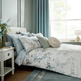 Laura Ashley Mirabelle Duvet Cover Bedding Set Pale Seaspray