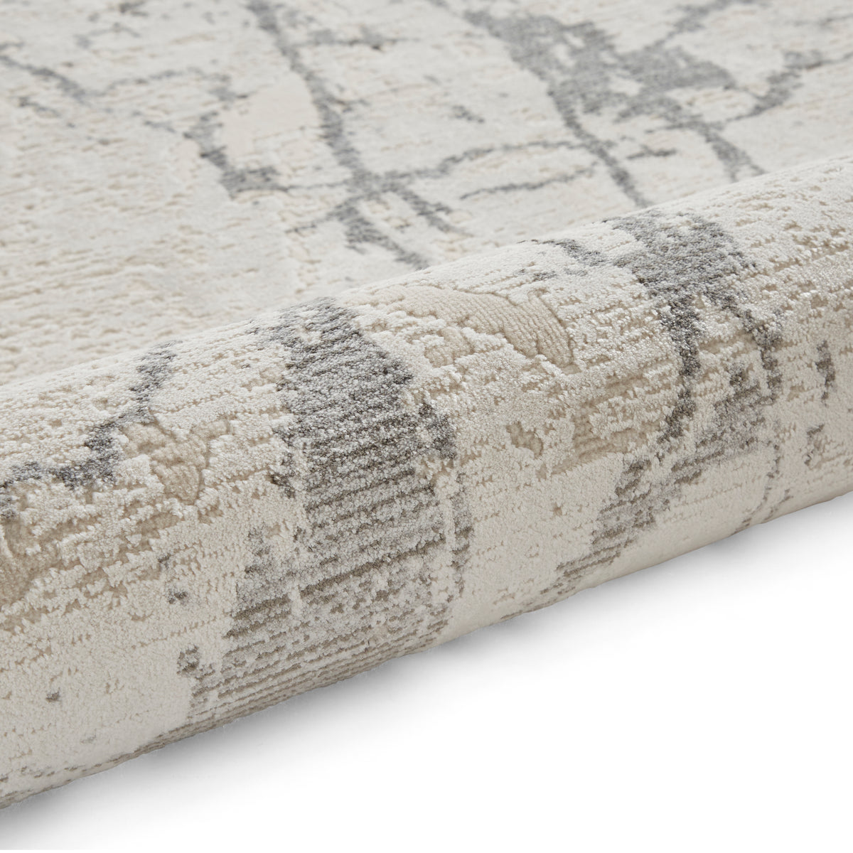 Mirage MR15 Metallic Effect Yarn Rug Grey