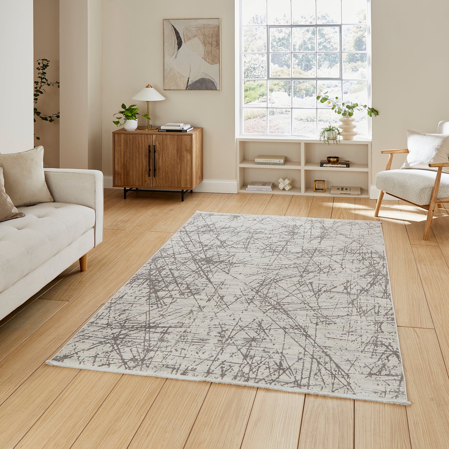 Mirage MR80 Metallic Effect Yarn Rug Grey