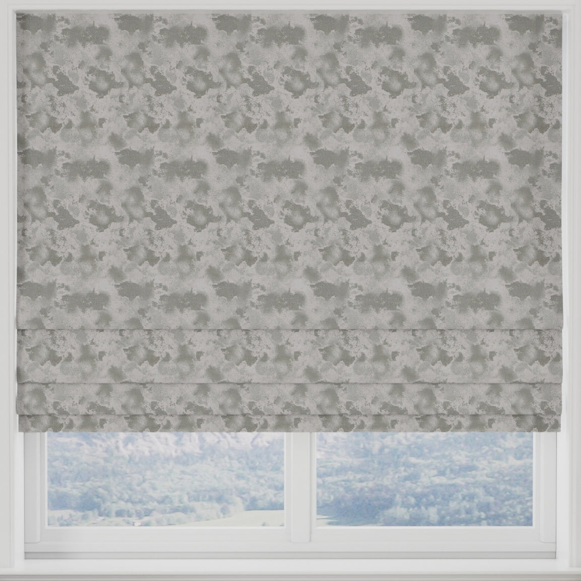Moondust Made to Measure Roman Blind Chrome