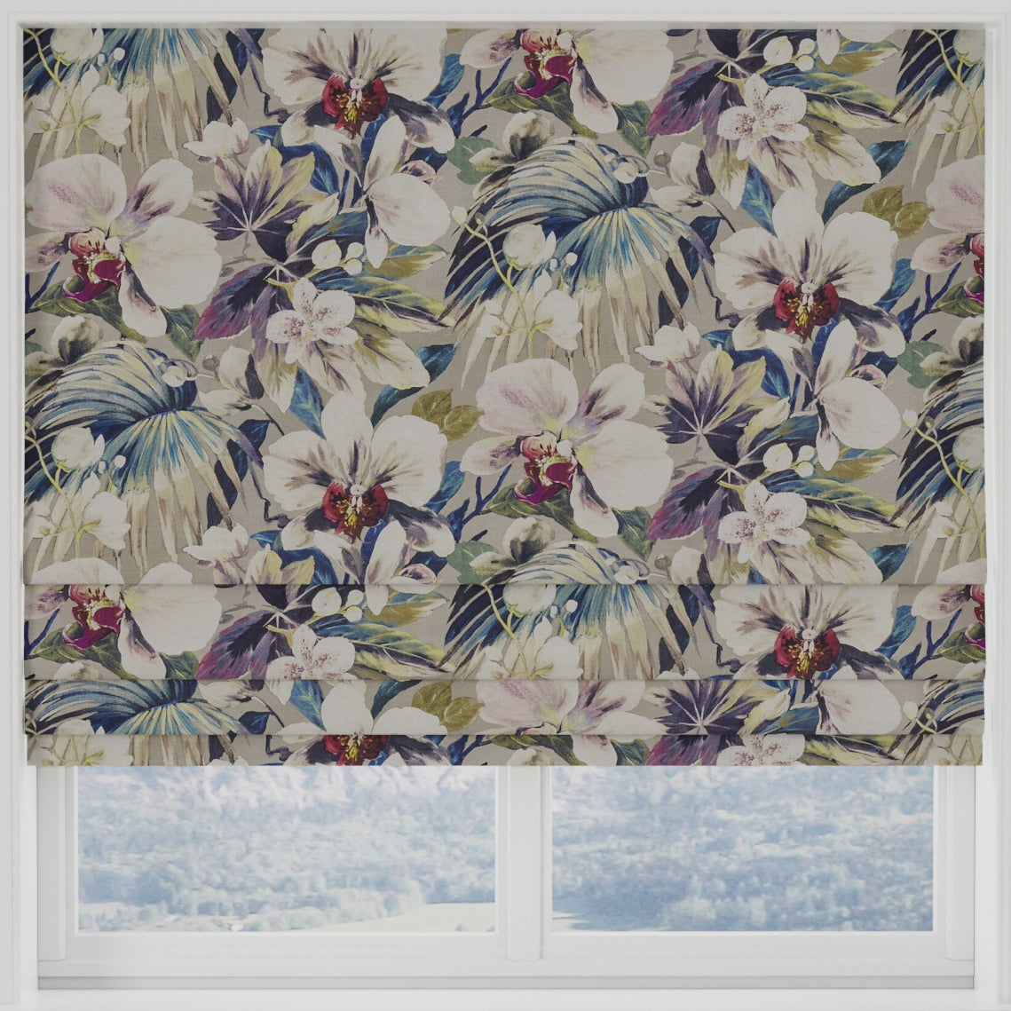 Moorea Made to Measure Roman Blind Sea Spray