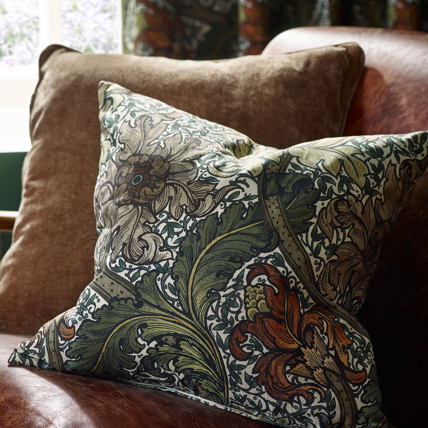 HOUSE Llewelyn-Bowen Morris Major Printed Made To Measure Curtains Emberleaf