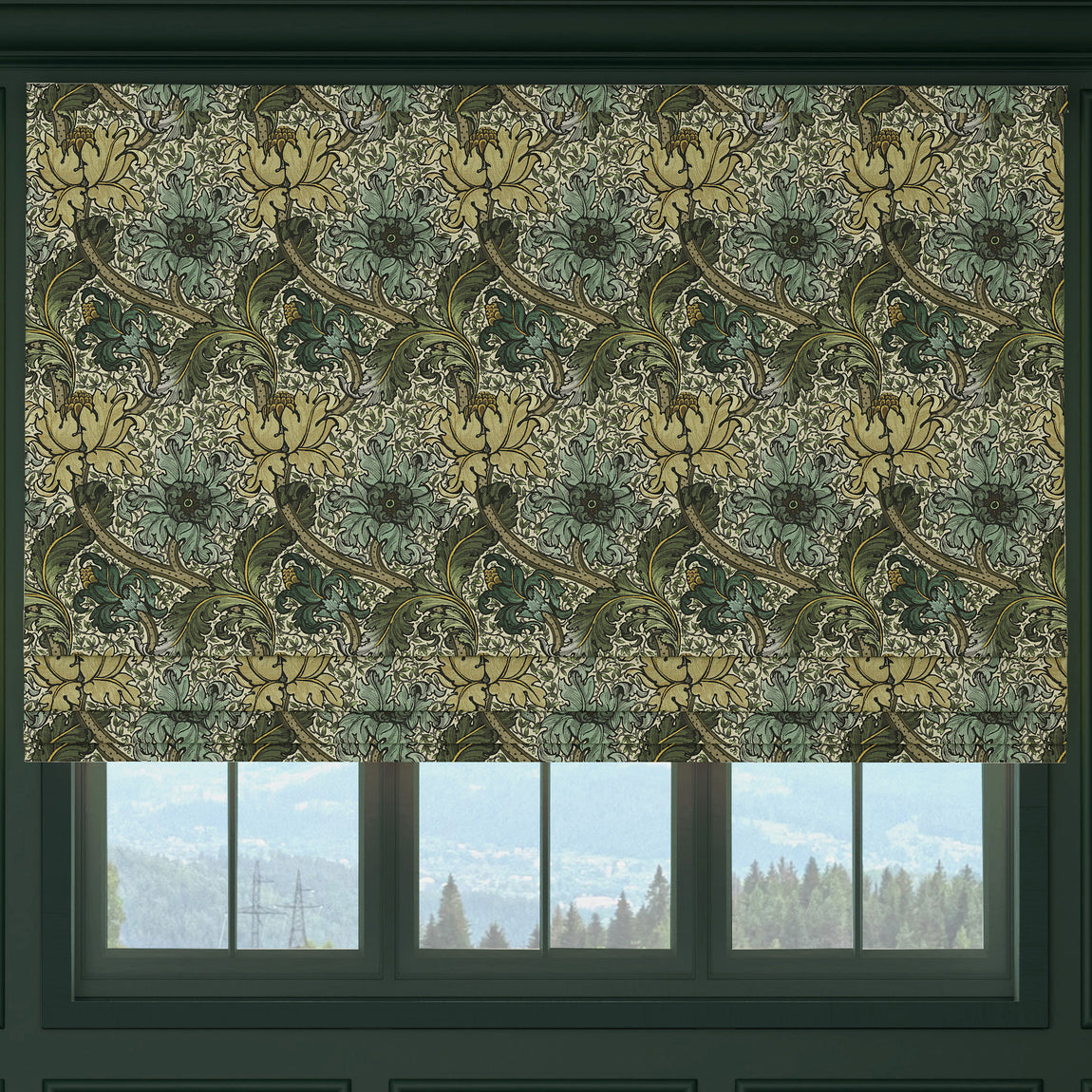 HOUSE Llewelyn-Bowen Morris Major Printed Made To Measure Roman Blind Ochrella